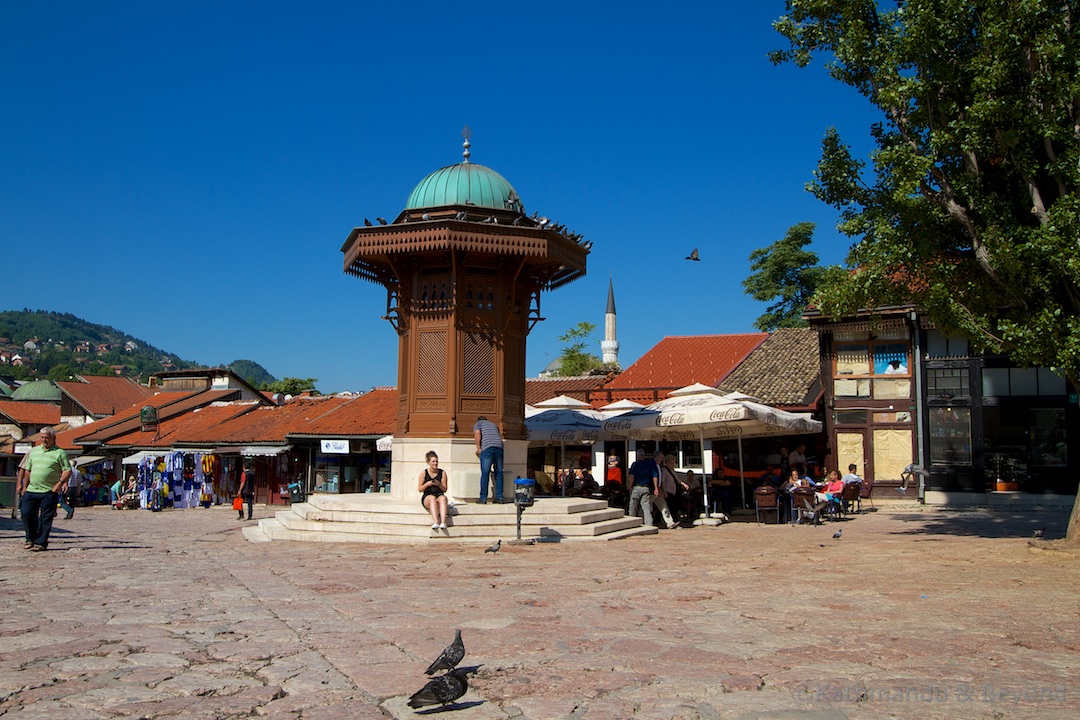 Sebilj喷泉巴斯卡尔西加(鸽子)广场巴斯卡尔西加萨拉热窝波斯尼亚和黑塞哥维那
