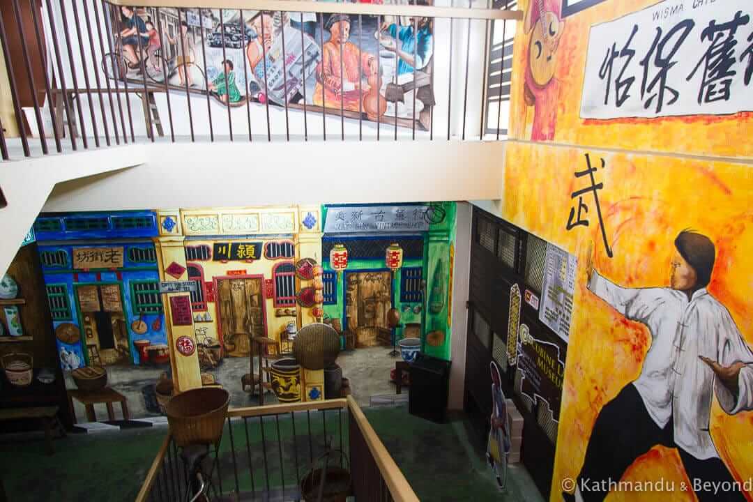 马来西亚怡保老城的室内壁画-街头艺术