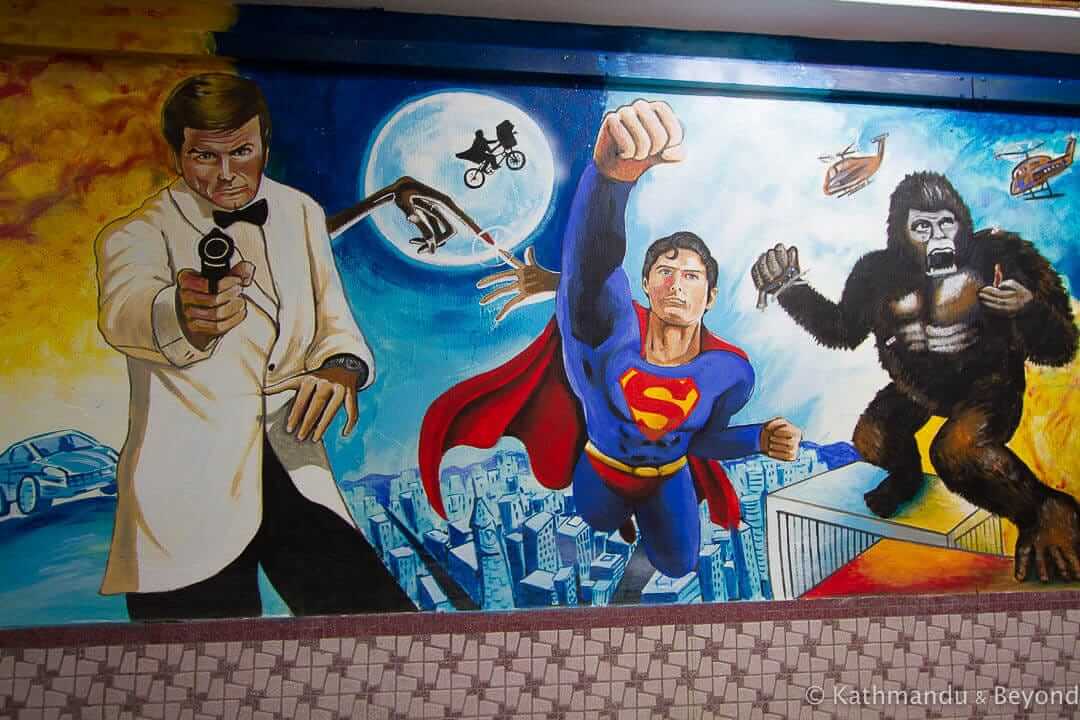 马来西亚怡保老城的室内壁画-街头艺术