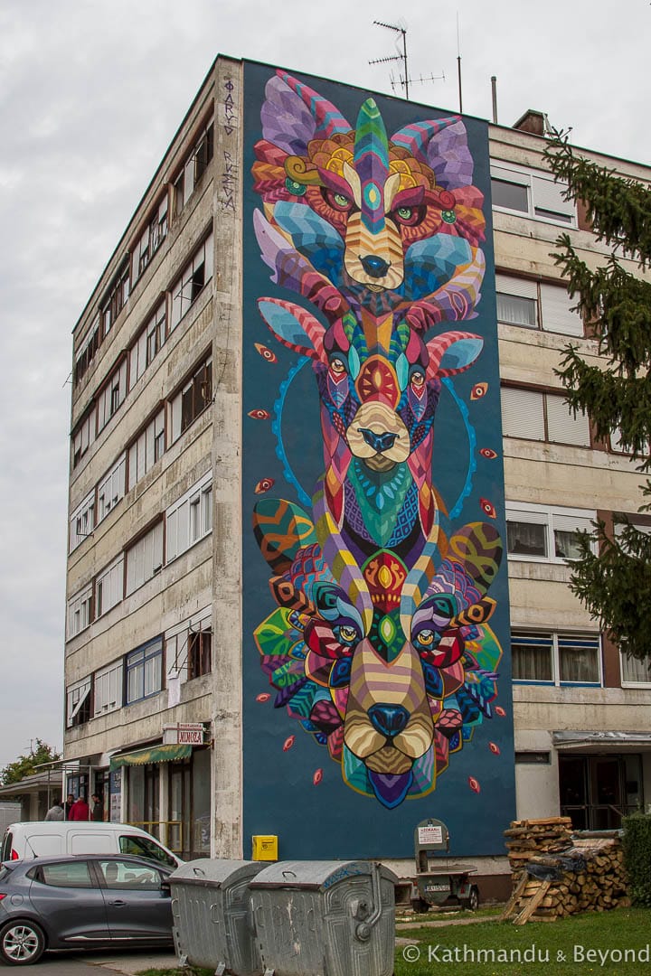 克罗地亚塞萨克的街头艺术