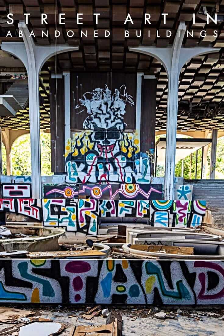《废弃建筑中的街头艺术》，一篇以城市艺术为特色的摄影文章，#urbex #街头艺术#涂鸦#旅行#遗弃的酒店#克罗地亚