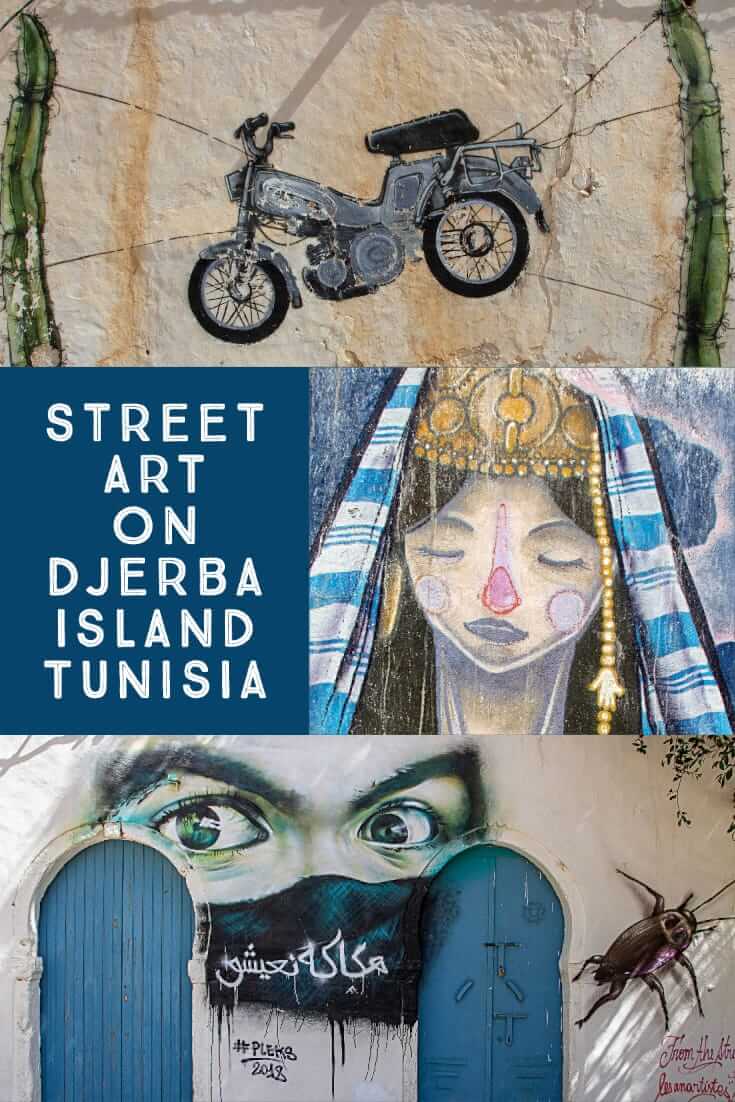 杰尔巴街头艺术——突尼斯的一个小岛村变成了一个露天艺术画廊#杰尔巴胡德#Erriadh #旅行#北非#涂鸦#壁画