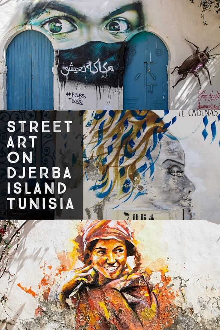杰尔巴街头艺术——突尼斯的一个小岛村变成了一个露天艺术画廊#杰尔巴胡德#Erriadh #旅行#北非#壁画#涂鸦#城市艺术