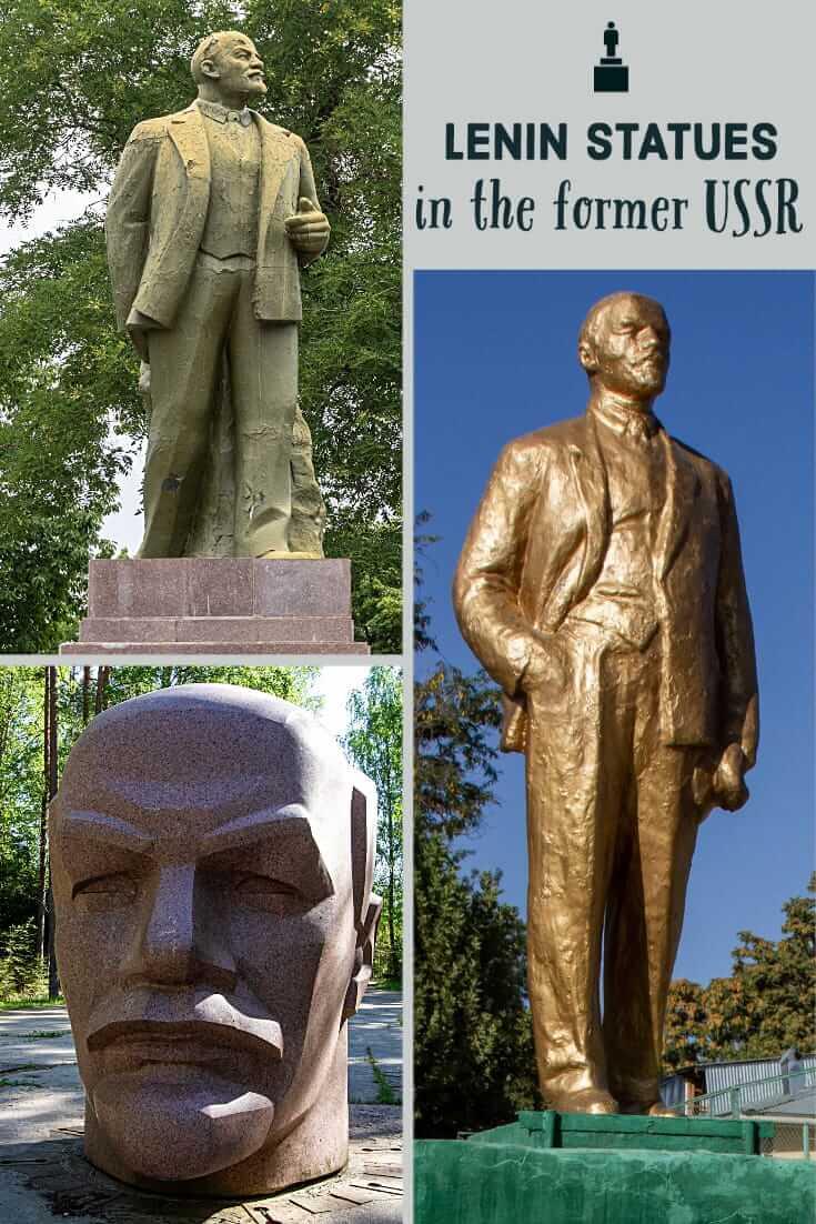前苏联列宁雕像的照片。15座列宁纪念碑仍然矗立在前苏联
