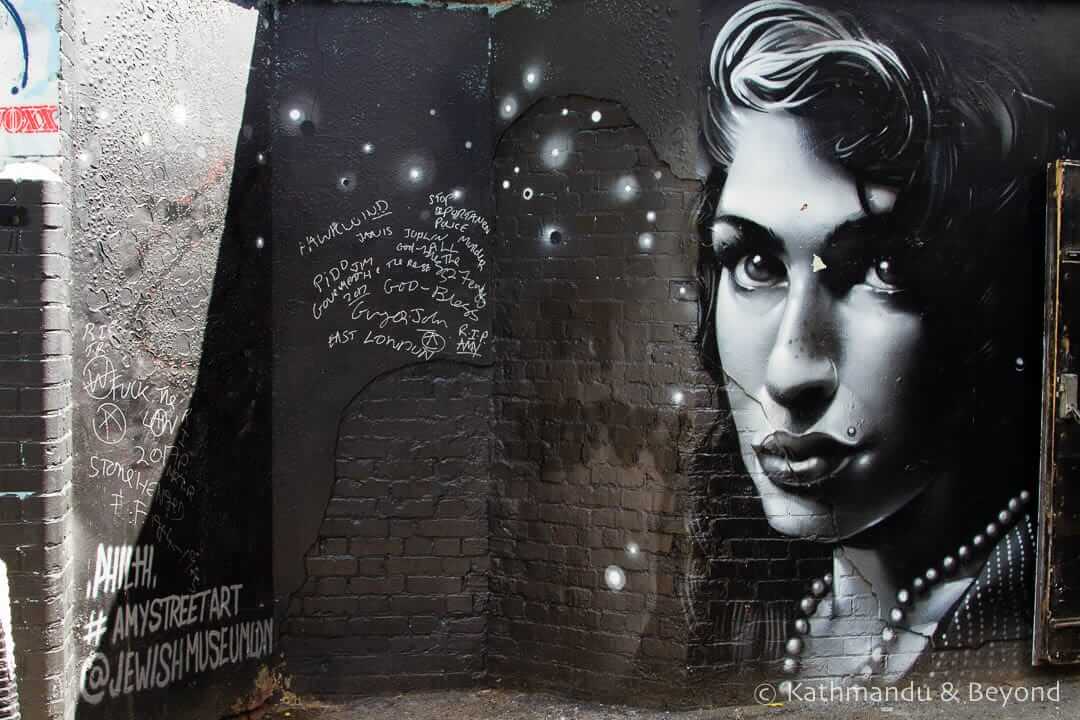 艾米·怀特豪斯街头艺术，菲尔思，英国伦敦，卡姆登镇