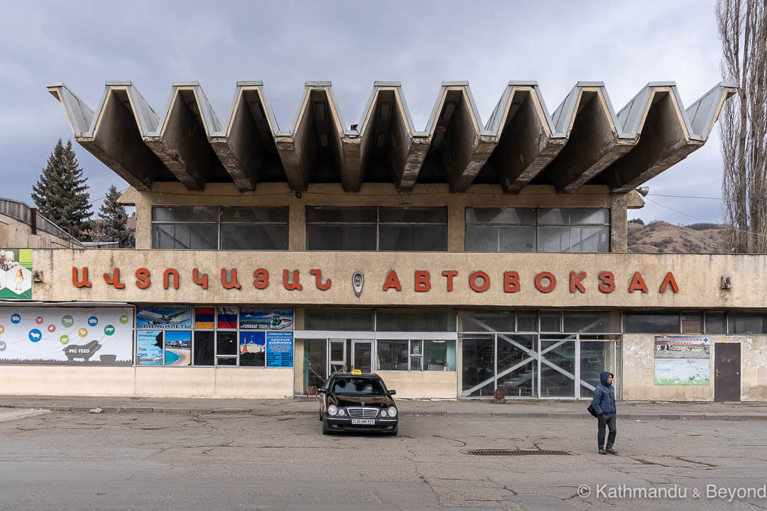 亚美尼亚Vanadzor公交站，|现代主义，|苏联建筑，|前苏联